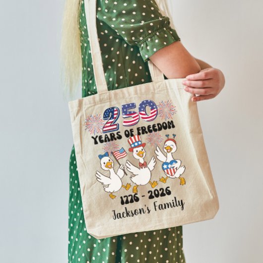 Patriottische grappige gans coquette 4 juli 1776 tote bag