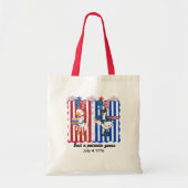 Patriottische grappige gans coquette 4 juli 1776 tote bag (Voorkant)
