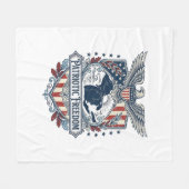 Patriottische Great Lakes Pride Vector Grafische T Fleece Deken (Voorkant (Horizontaal))