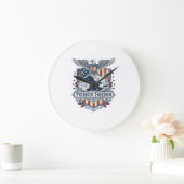 Patriottische Great Lakes Pride Vector Grafische T Grote Klok (Huis)