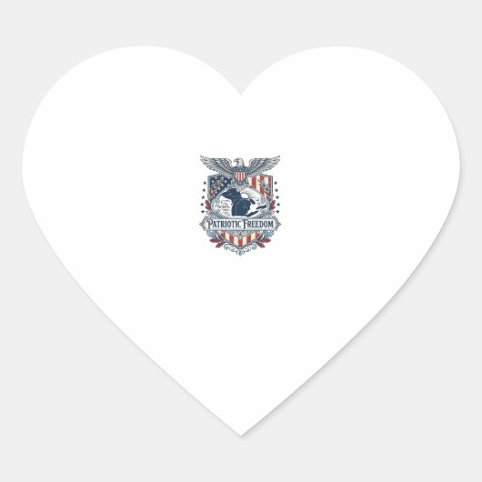 Patriottische Great Lakes Pride Vector Grafische T Hart Sticker (Voorkant)