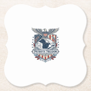 Patriottische Great Lakes Pride Vector Grafische T Kartonnen Onderzetters