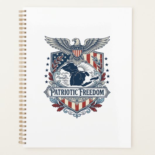 Patriottische Great Lakes Pride Vector Grafische T Planner (Voorkant)