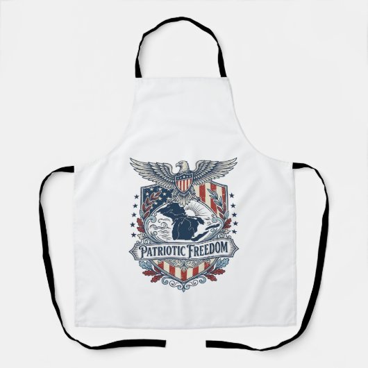Patriottische Great Lakes Pride Vector Grafische T Schort (Voorkant)