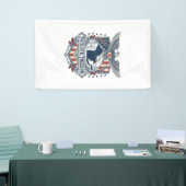 Patriottische Great Lakes Pride Vector Grafische T Spandoek (Beurs)