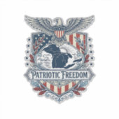 Patriottische Great Lakes Pride Vector Grafische T Sticker (Voorkant)