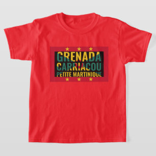Patriottische Grenada vlag Kinder T-shirt