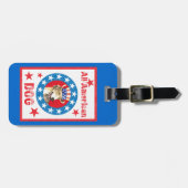 Patriottische Greyhound Bagage Label (Voorkant horizontaal)