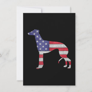patriottische griekse amerikaanse vlag embroidery bedankkaart