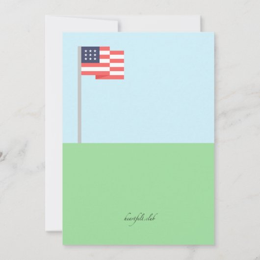 Patriottische Grill en Chill Uitnodiging (Achterkant)