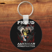 Patriottische groep van de Amerikaanse vlag van br Sleutelhanger (Voorkant)