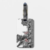 Patriottische groep Vrouwen Amerikaanse vlag 1910 Bagagelabel (Achterkant verticaal)