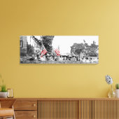 Patriottische groep Vrouwen Amerikaanse vlag 1910 Canvas Afdruk (Insitu (Woonkamer))