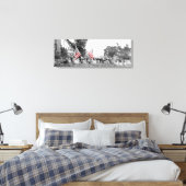 Patriottische groep Vrouwen Amerikaanse vlag 1910 Canvas Afdruk (Insitu (Slaapkamer))