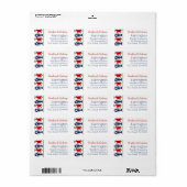 Patriottische grote adreslabels met kreeften krabb etiket (Full Sheet)
