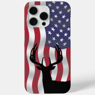 Patriottische Grote Gelaagde Deer iPhone 15 Pro Max Hoesje