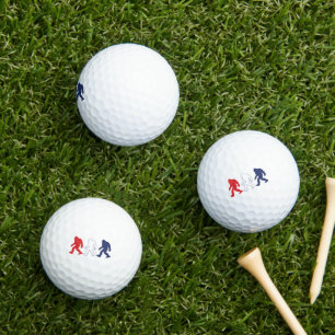 Patriottische grote voet golfballen