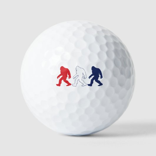 Patriottische grote voet golfballen (Voorkant)