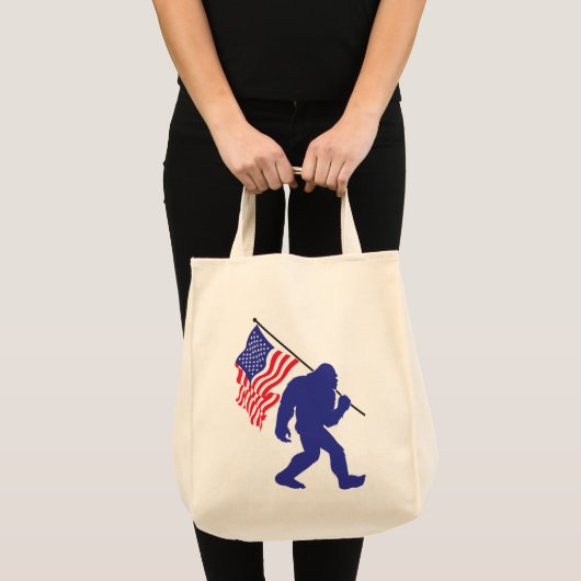 Patriottische Grote Voet Tote Bag (Voorkant (product))