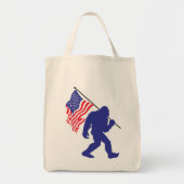Patriottische Grote Voet Tote Bag (Voorkant)