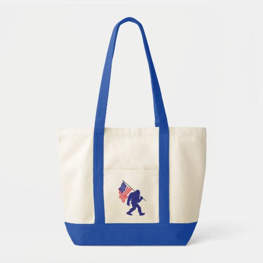 Patriottische Grote Voet Tote Bag (Voorkant)
