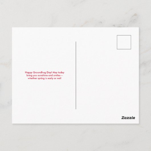Patriottische Groundhog Day Briefkaart (Achterkant)