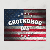 Patriottische Groundhog Day Briefkaart (Voorkant)