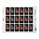  Patriottische Grunge Amerikaanse vlag Etiket (Full Sheet)