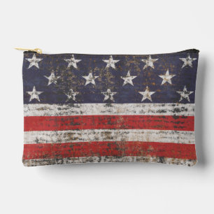 Patriottische Grunge Stars and Stripes Patroon Etui