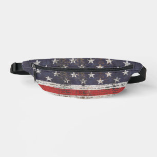 Patriottische Grunge Stars and Stripes Patroon Heuptasje
