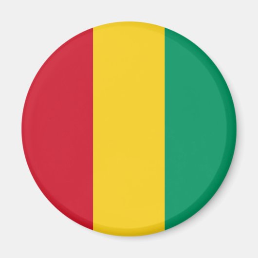 Patriottische Guineese vlag Magneet (Voorkant)