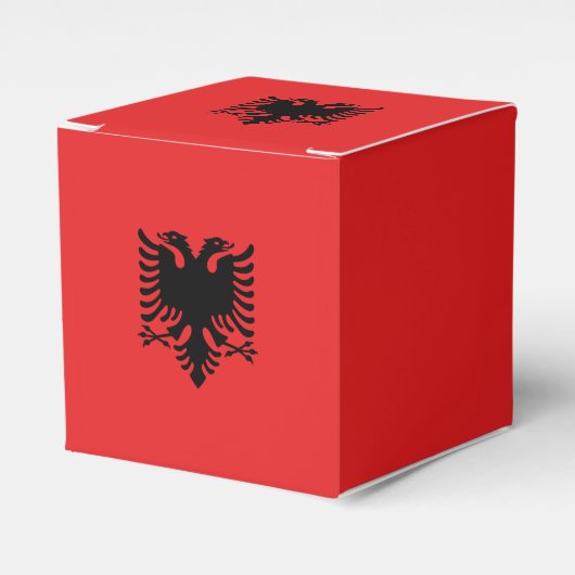 Patriottische gunst box met vlag van Albanië Bedankdoosjes (Voorkant Zijde)
