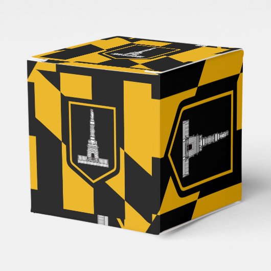 Patriottische gunst box met vlag van Baltimore Bedankdoosjes (Voorkant Zijde)