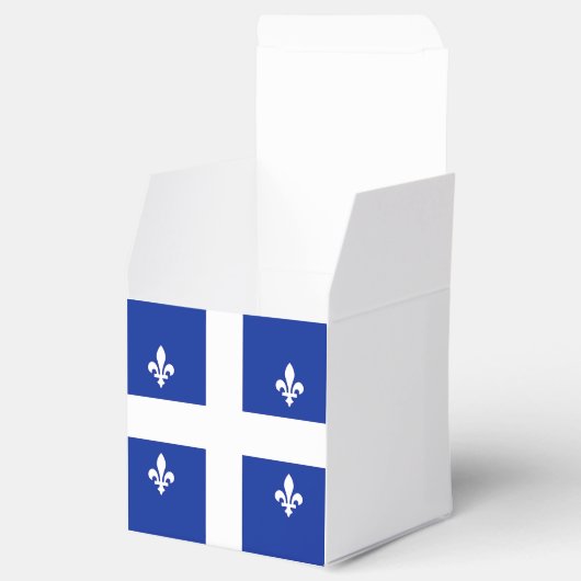 Patriottische gunst box met vlag van Quebec Bedankdoosjes (Geopend)