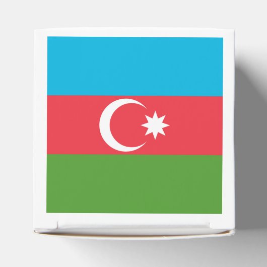 Patriottische gunstbox met Vlag van Azerbeidzjan Bedankdoosjes (Bovenkant)