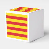 Patriottische gunstbox met vlag van Catalonië Bedankdoosjes (Voorkant Zijde)