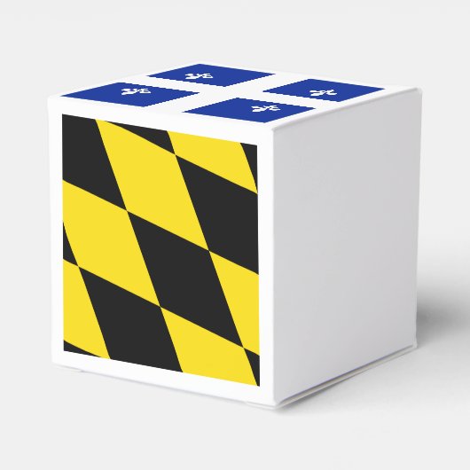 Patriottische gunstbox met vlag van München Bedankdoosjes (Achterkant)