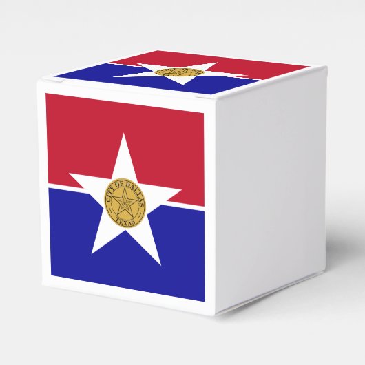 Patriottische gunstdoos met vlag van Dallas Bedankdoosjes (Voorkant Zijde)