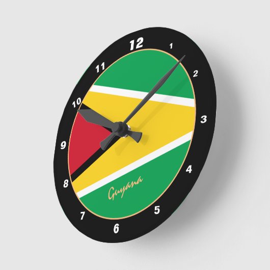 Patriottische Guyana-vlag, Guyana trendy Home / de Ronde Klok (Hoek)