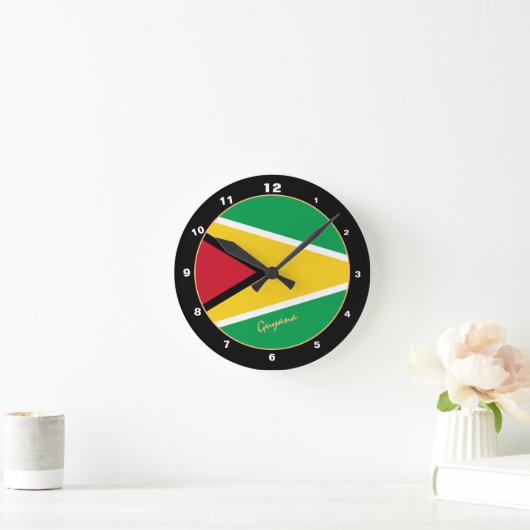 Patriottische Guyana-vlag, Guyana trendy Home / de Ronde Klok (Huis)