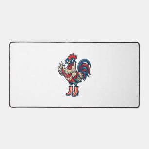 Patriottische Haan in Hakken Vintage Gravure Shirt Bureaumat