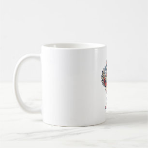 Patriottische Haan in Hakken Vintage Gravure Shirt Koffiemok