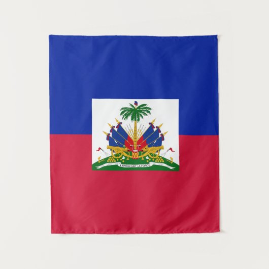 Patriottische Haïtiaanse Vlag Muur Wandkleed (Voorkant)