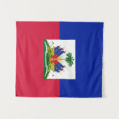 Patriottische Haïtiaanse Vlag Muur Wandkleed (Voorkant (horizontaal))