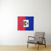 Patriottische Haïtiaanse Vlag Muur Wandkleed (In Situ (horizontaal))