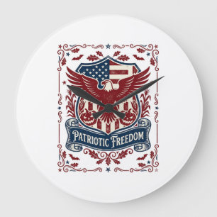 Patriottische Halloween Vector Grafische T-shirt Grote Klok