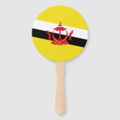 Patriottische handventilator met vlag van Brunei Handwaaier (Achterkant)