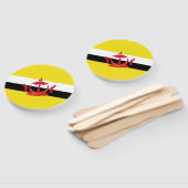Patriottische handventilator met vlag van Brunei Handwaaier (Niet-gemonteerd)