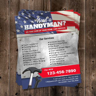 Patriottische Handyman reparatie & onderhoud servi Flyer