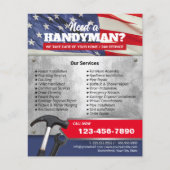 Patriottische Handyman reparatie & onderhoud servi Flyer (Voorkant)
